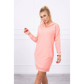 Apricot dress with hood