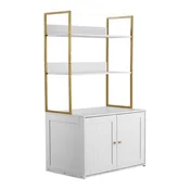 VEVOR Ohišje za mačji stranišče 700x450x1245 mm belo
