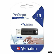 Pendrive Verbatim Pinstripe Crna 16 GB (10 kom.)