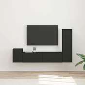 Komplet TV omaric 4 pcs Črna Konstruiran les - vidaXL - črna - 61.6 - 30 x 31 x 100 cm - 2025-vidaXL-Uvoz_2