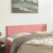 Uzglavlja ružicasta 144x5x78/88 cm baršunasta