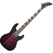 Jackson JS Series Concert Bass JS3VQ AH Transparent Red Burst 5 strunska bas kitara (Kot novo)