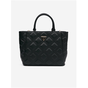 Black womens quilted handbag Guess Deesa - Womens