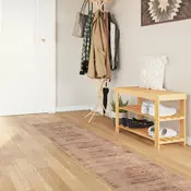 vidaXL Preproga runner MARSA Bela 50 x 400 cm Poliester in PVC