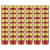 Staklenke za džem sa zlatnim poklopcima 48 kom 110 ml