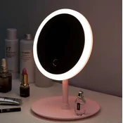 LED LIČILNO KOZMETIČNO OGLEDALO Z NASTAVLJIVIM KOTOM OSVETLJENO OGLEDALO