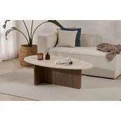 HANAH HOME Sto za dnevnu sobu Orba Travertine Venezia Walnut