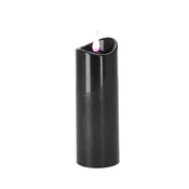 LED sveča z baterijami in rožnatim plamenom 5x15cm granitna 68922
