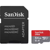 SanDisk - Memorijska kartica SanDisk Ultra microSD 64GB + adapter