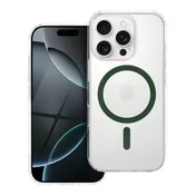 OEM Ohišje za iPhone 15 Drop Glue Colorful Ring Mag Cover, združljivo z MagSafe, temnozeleno