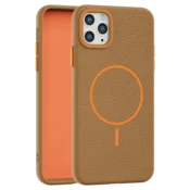 Leather Grip MagSafe maska za iPhone 11 Pro Max - Narandžasta