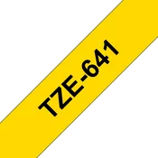 BROTHER Brother Tze-641 združljiv laminirani trak - 18 mm x 8 metrov črno/rumen, (21405699)