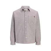 JACK & JONES Poslovna srajca JORFrederiksberg rjava/bela