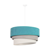 Duolla - Luster na sajli TRIO 1xE27/15W/230V prečnik 45 cm tirkizna/siva/bela