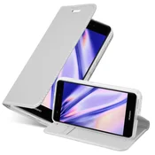 Cadorabo Cadorabo Ohišje, združljivo z Huawei NOVA v klasično srebrno - Zaščitni ovitek z magnetnim zapiranjem, stoječo funkcijo in režo za kartice, (20564255)