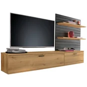 Hom`in DNEVNI REGAL, siva, barve hrasta