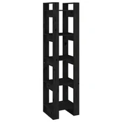 Ormaric za knjige / pregrada crni 41x35x160 cm od borovine