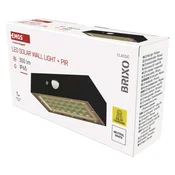 Solarna LED svetilka BRIXO s senzorjem gibanja, črna, nevtralna bela