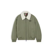 Tommy Jeans Prehodna jakna oliva / bela