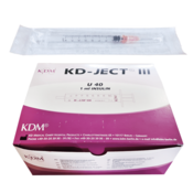 Inzulinska brizga z zamenljivo iglo 1 ml U-40 G29 (0,33X12) KD-JECT III 100 kosov