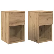 vidaXL vidaXL Posteljna omarica 2 pcs Artisan hrast 29 x 31,5 x 49 cm, (5000210721)