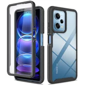 GS Ovitek za Xiaomi Redmi Note 12 Pro 5G/POCO X5 Pro 5G, odporen proti udarcem, s folijo, črn