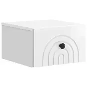 vidaXL vidaXL Stenski nočni omarici Bela visok sijaj 33 x 34,5 x 20 cm, (5000209429)