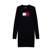 Tommy Jeans Pletena obleka mornarska/rdeča/črna/bela
