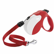 Povodec Amigo Long do 20 kg - 7 m vrvica, bel/rdeč
