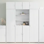 vidaXL Ozka omara za shranjevanje bela 80x42,5x225 cm inženirski les