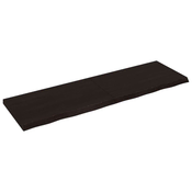Kupaonska radna ploca tamnosmeda 200x60x(2-6) cm tretirano drvo