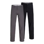 JACK & JONES Chino hlače JPSTKane Dave  temno siva / črna