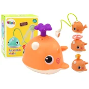 Kopalna igrača Whale s 3 konicami, oranžna