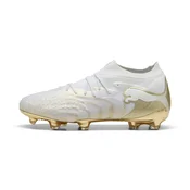 PUMA FUTURE 9 ULTIMATE FG Football Boots Unisex, Shoes, White/Metallic Gold/Black, 45