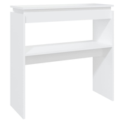 MAISON CHIC konzolna miza - miza ob steni bela 80x30x80 cm iverna plošča, (21786508)