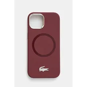 Etui za telefon Lacoste iPhone 15 6.1 bordo barva, LCHMP15SSMAR