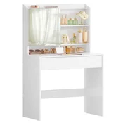 Songmics Toaletna mizica, 70x40x136 cm, bela