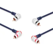 Kabel 2x RCA cinch kotni vtič - 2x RCA cinch kotni vtič vitalco 5,0 m
