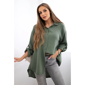 Kesi Włoski Cotton muslin shirt khaki