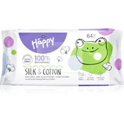 BELLA Baby Happy Silk & Cotton vlažni robčki 64 kos