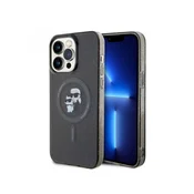 Karl Lagerfeld MagSafe IML Glitter Maska za telefon za iPhone 15 Pro Max, Crna