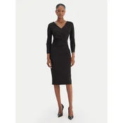 Rinascimento Cocktail obleka CFC0126655003 Črna Slim Fit