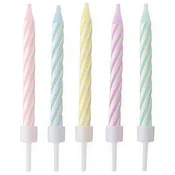 Papstar Set pastelnih rodendanskih svijeca 6 cm, 24 kom.
