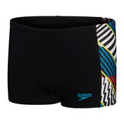 Speedo digital panel aquashort boy black/white/watermelon/bolt/bitter