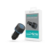 DEVIA upaljac za cigarete, punjac, adapter s USB i Type-C ulazom - 52,5 W - crna ST354663
