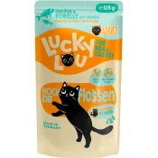 Lucky Lou Life Stage Pouch mačja hrana Adult - perutnina in postrv - 125 g
