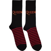 Queen Nogavice Logo & Stripes Black 39-45