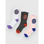 Santa Cruz Pop Dot Socks 3 Pk Socks assorted ho25