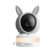TESLA Electronics Bambino - Pametna otroška varuška 4 MP 2560p 5V Wi-Fi siva/bela