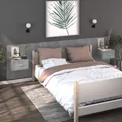 Vidaxl vidaXL Stenske nočne omarice, komplet 2 kosov, betonsko siva